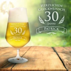 Bierglas zum 30. Geburtstag