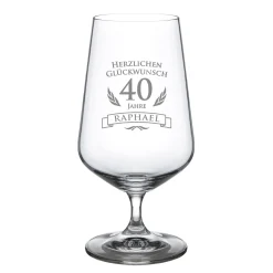 Bierglas zum 40. Geburtstag