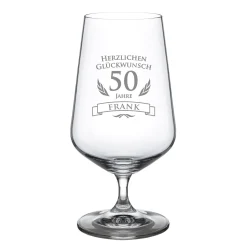 Bierglas zum 50. Geburtstag