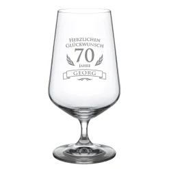 Bierglas zum 70. Geburtstag