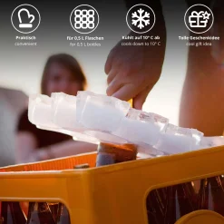 Bierkühler - Eisblockform für Bierkisten - 0,5 l Flaschen