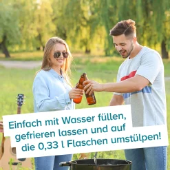 Bierkühler - Eisblockform für Bierkisten - 0,33 l Flaschen