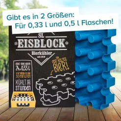Bierkühler - Eisblockform für Bierkisten - 0,33 l Flaschen