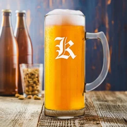 Bierkrug mit Gravur - Initial