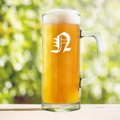 Bierkrug mit Gravur - Initial