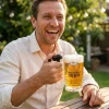 Bierkrug mit Klingel