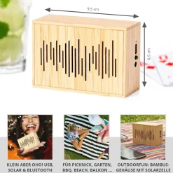 Bluetooth Lautsprecher mit Solarbetrieb