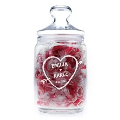 Bonbonglas mit Gravur - Amors Pfeil