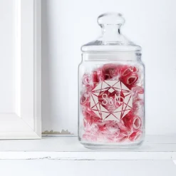 Bonbonglas mit Gravur - Herzdiamant
