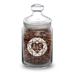 Bonbonglas mit Gravur - Herzdiamant