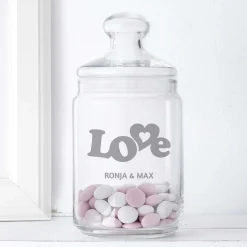 Bonbonglas mit Gravur - Love