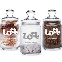 Bonbonglas mit Gravur - Love
