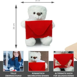 Botschaftsbär - roter Umschlag