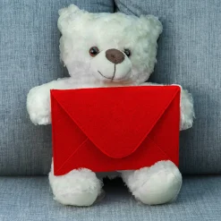 Botschaftsbär - roter Umschlag