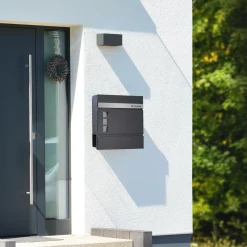 Briefkasten mit Fenstern Anthrazit