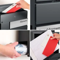 Briefkasten mit Kacheln Anthrazit