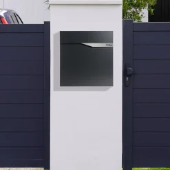 Briefkasten mit Zeitungsfach Anthrazit
