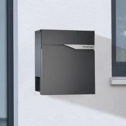 Briefkasten mit Zeitungsfach Anthrazit
