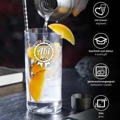 Cocktailglas mit Gravur - Abitur