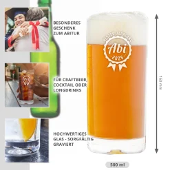 Cocktailglas mit Gravur - Abitur