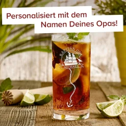 Cocktailglas mit Gravur für Opa - Segelschiff