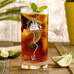 Cocktailglas mit Gravur für Opa - Segelschiff