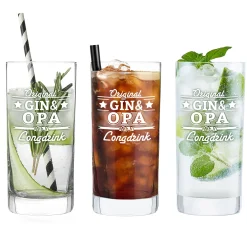 Cocktailglas mit Gravur für Opa - Gin
