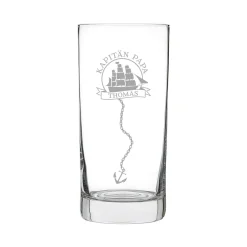 Cocktailglas mit Gravur für Papa - Segelschiff