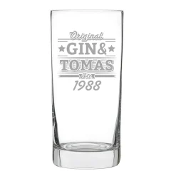 Cocktailglas mit Gravur - Gin