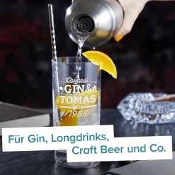 Cocktailglas mit Gravur - Gin