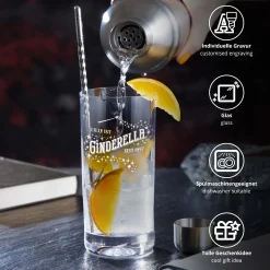 Cocktailglas mit Gravur - Ginderella