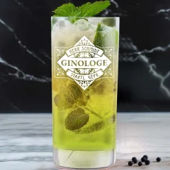 Cocktailglas mit Gravur - Ginologe