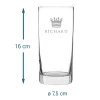 Cocktailglas mit Gravur - König Krone