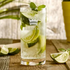 Cocktailglas mit Gravur - König Krone