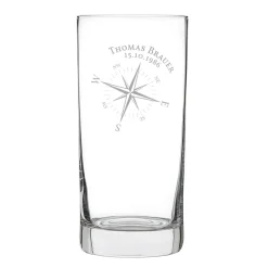 Cocktailglas mit Gravur - Kompass