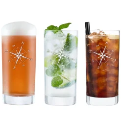 Cocktailglas mit Gravur - Windrose