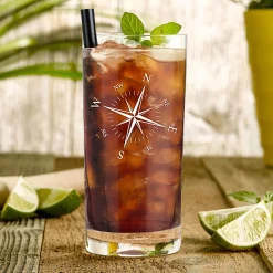 Cocktailglas mit Gravur - Windrose