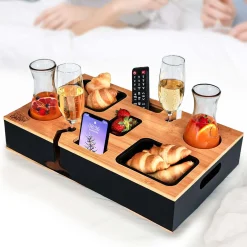 Couch Tablett mit Snackbar und Getränkehaltern