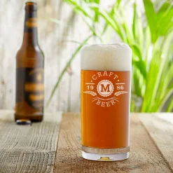 Craft Beer Glas mit Initialen Gravur - Ähren