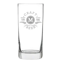 Craft Beer Glas mit Initialen Gravur - Ähren