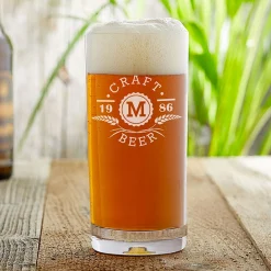 Craft Beer Glas mit Initialen Gravur - Ähren