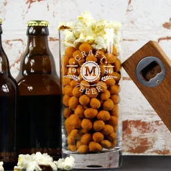 Craft Beer Glas mit Initialen Gravur - Ähren