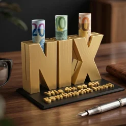 Das Nix Geschenk Gold - Geschenkverpackung für Geld & Gutscheine