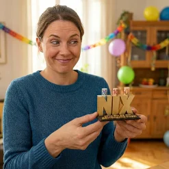 Das Nix Geschenk Gold - Geschenkverpackung für Geld & Gutscheine