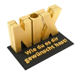 Das Nix Geschenk Gold - Geschenkverpackung für Geld & Gutscheine