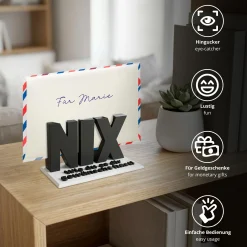 Das Nix Geschenk Schwarz - Geschenkverpackung für Geld & Gutscheine