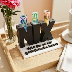 Das Nix Geschenk Schwarz - Geschenkverpackung für Geld & Gutscheine