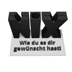 Das Nix Geschenk Schwarz - Geschenkverpackung für Geld & Gutscheine