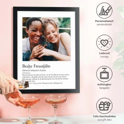 Definition Beste Freundin - personalisiertes Bild mit Foto