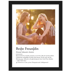 Definition Beste Freundin - personalisiertes Bild mit Foto